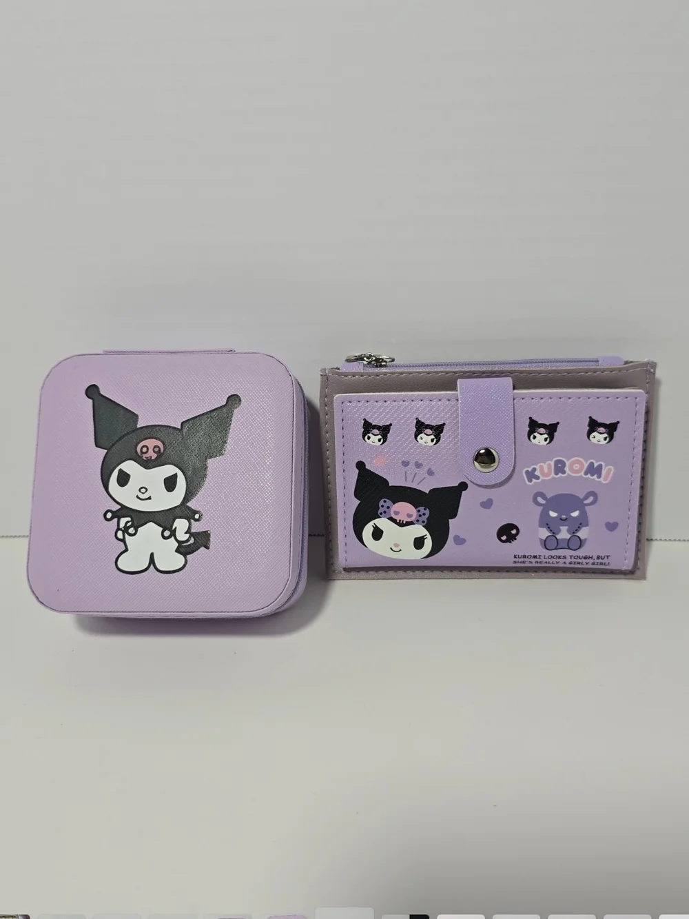 Kuromi Lavender Wallet & Jewelry Case Set